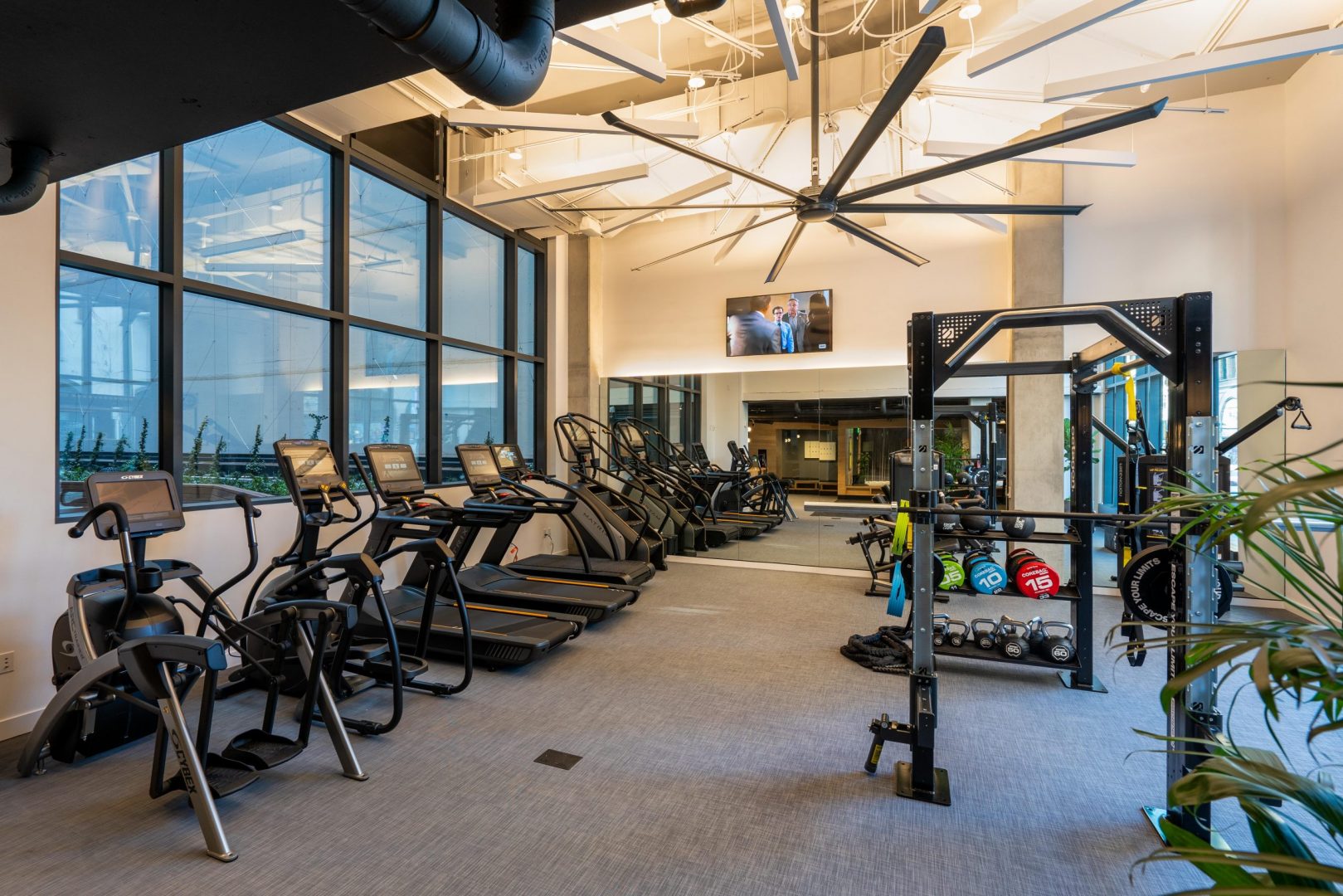 Apartment Fitness Center with Peloton Bikes